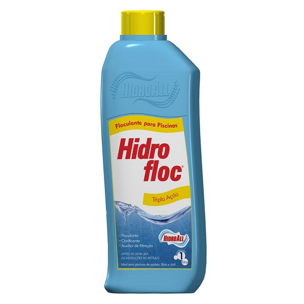 Floculante Clarificante Hidrofloc Hidroall - 1 Litro