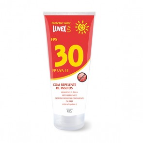 Protetor Solar Luvex UV FPS 30 com Repelente de Insetos 120g